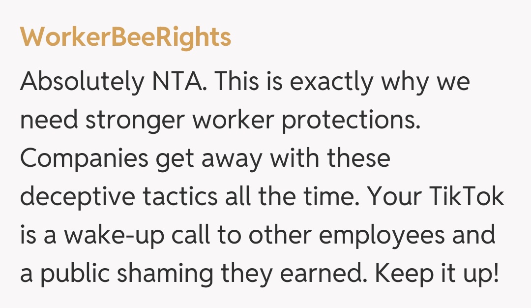 Comentariu de la WorkerBeeRights