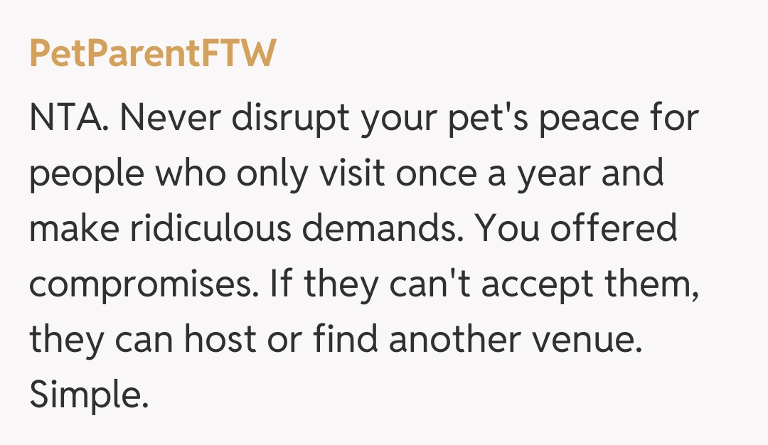 Comentariu de la PetParentFTW