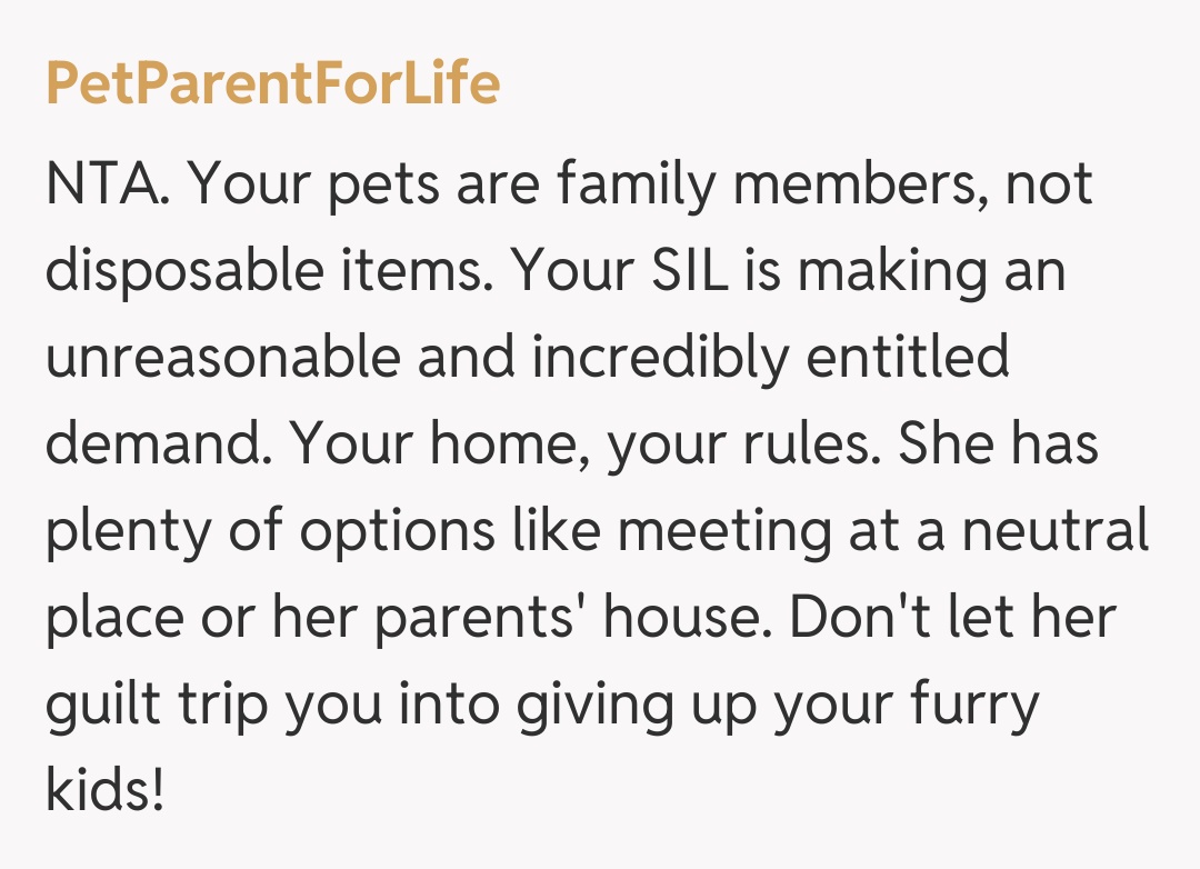 Comentariu de la PetParentForLife