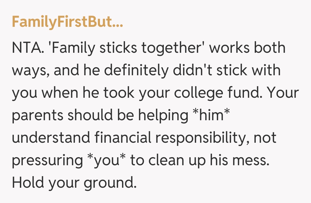 Comentariu de la FamilyFirstBut...