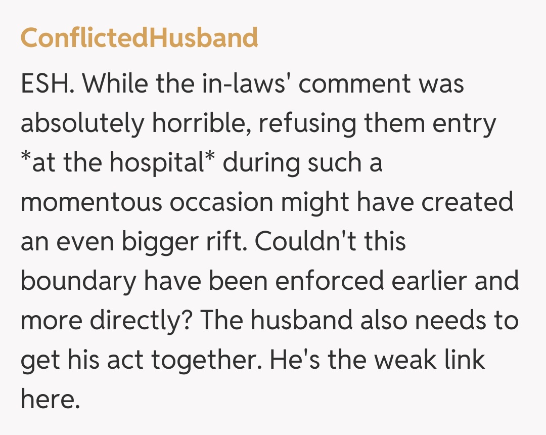 Comentariu de la ConflictedHusband