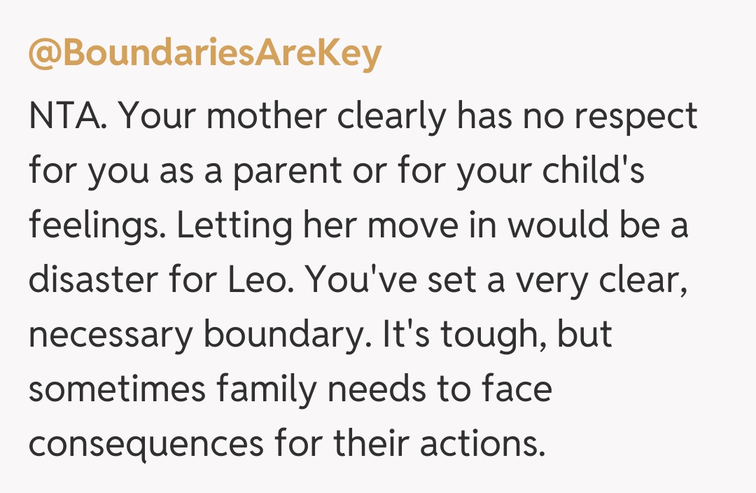 Comentariu de la @BoundariesAreKey