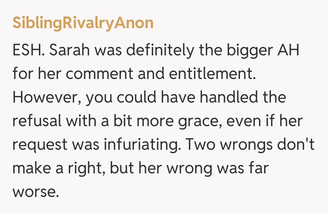 Comentariu de la SiblingRivalryAnon