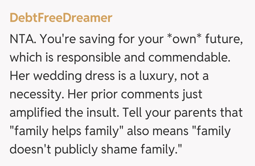 Comentariu de la DebtFreeDreamer