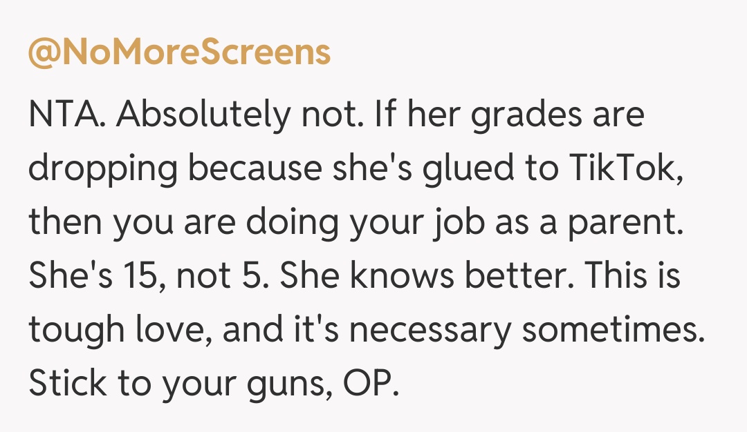 Comentariu de la @NoMoreScreens