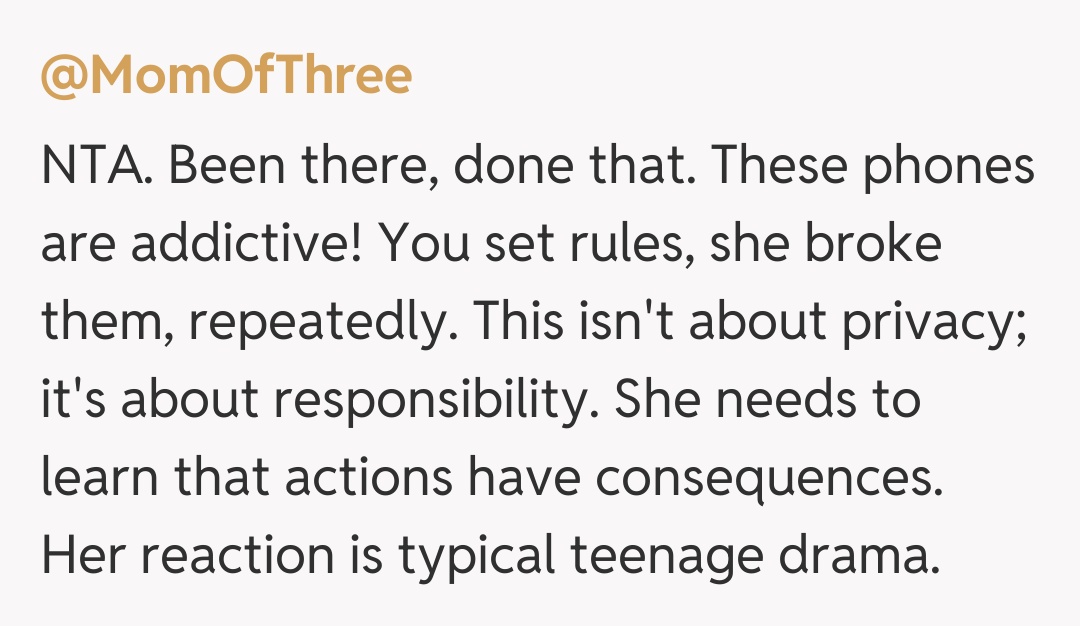 Comentariu de la @MomOfThree