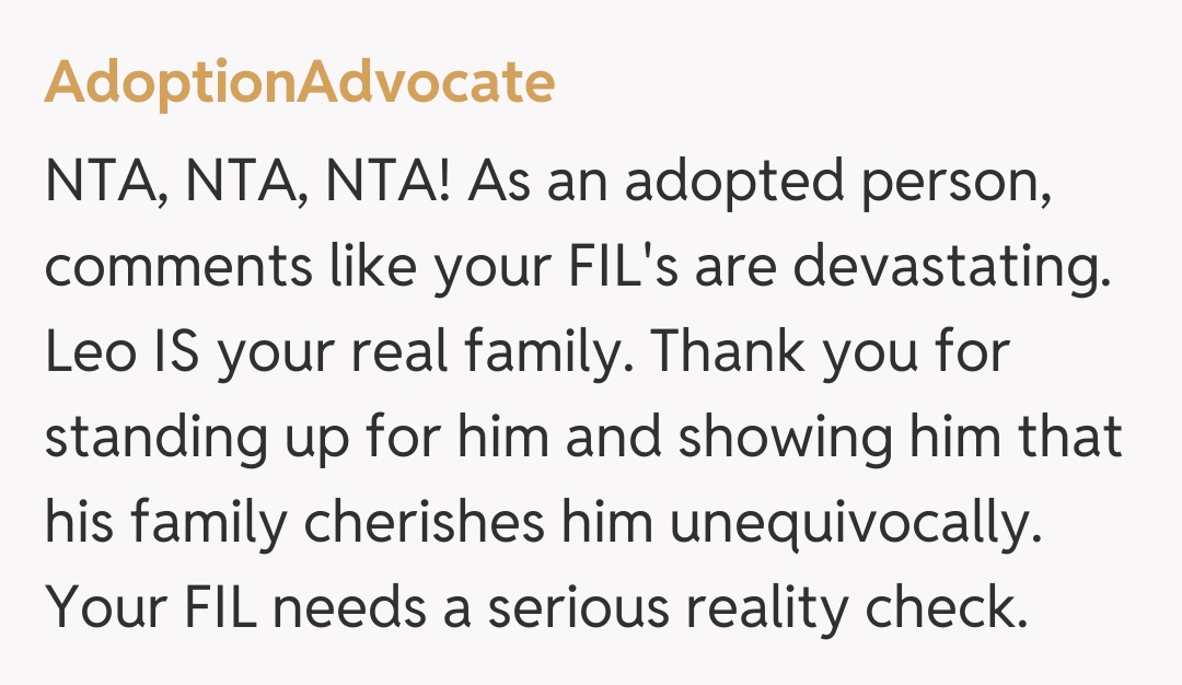 Comentariu de la AdoptionAdvocate