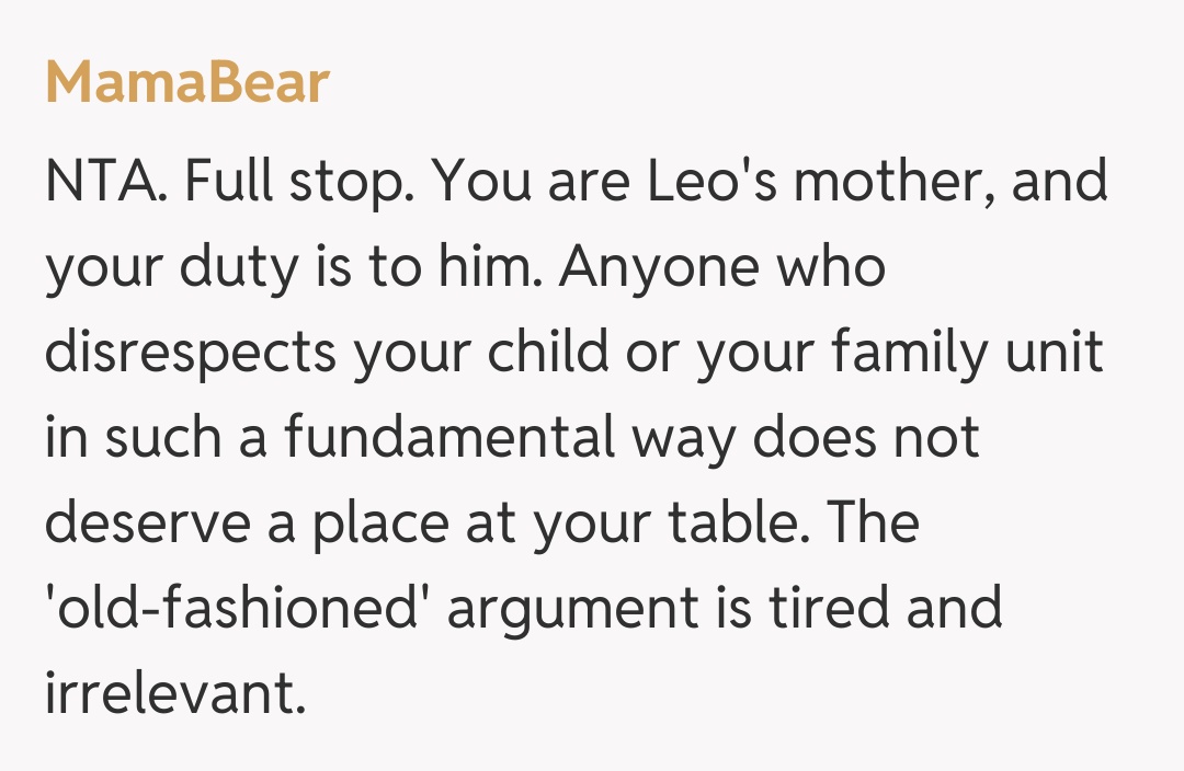 Comentariu de la MamaBear