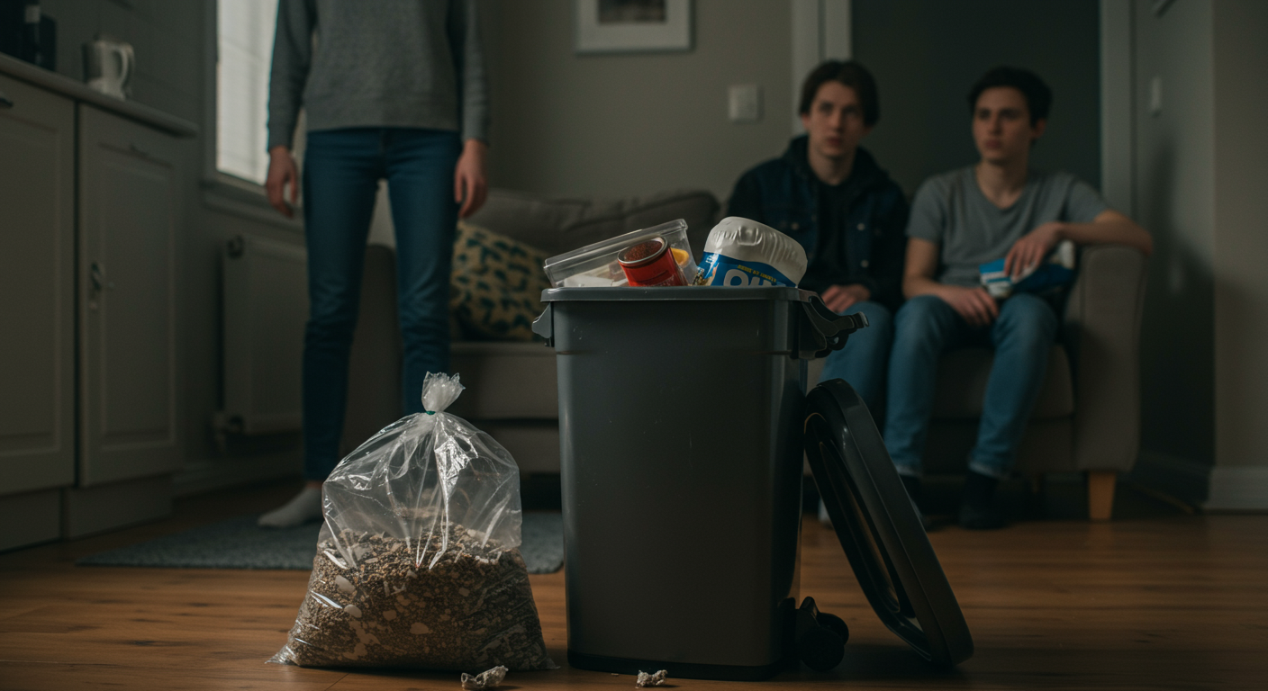 AITA for telling my roommates their cat poop doesn't belong in the main kitchen trash?
