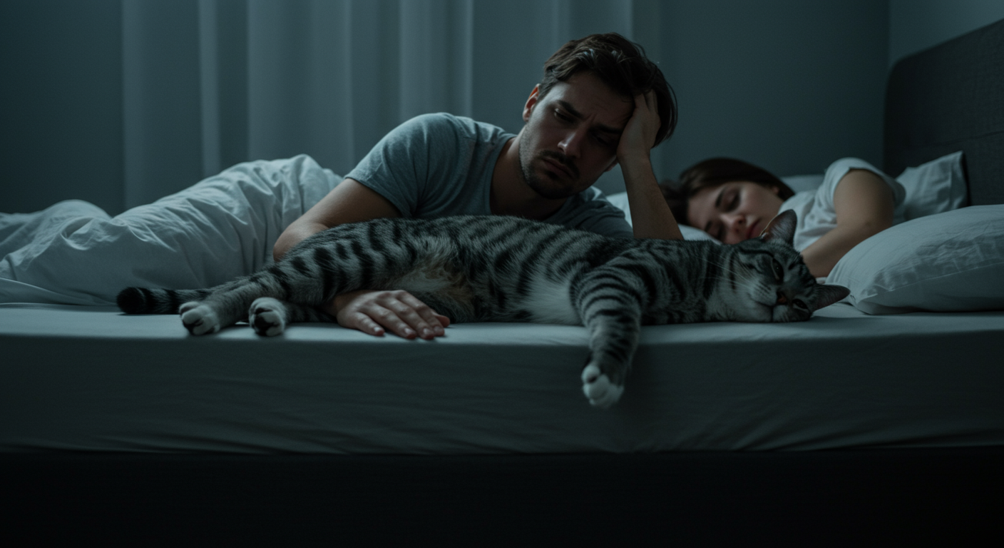 AITA for telling my wife she can either sleep with the cat or me?