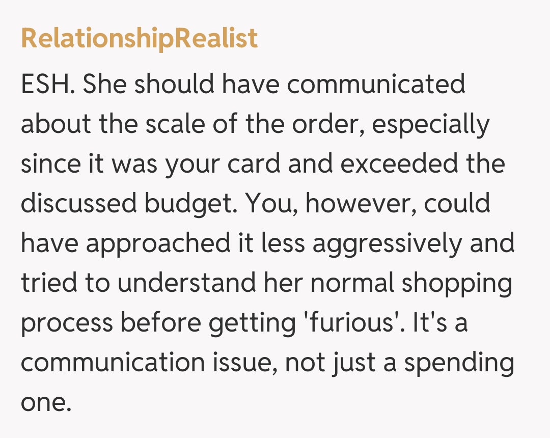 Comentariu de la RelationshipRealist