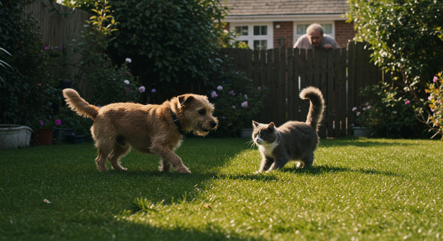 AITA for using my dog to scare the neighborhood cats?