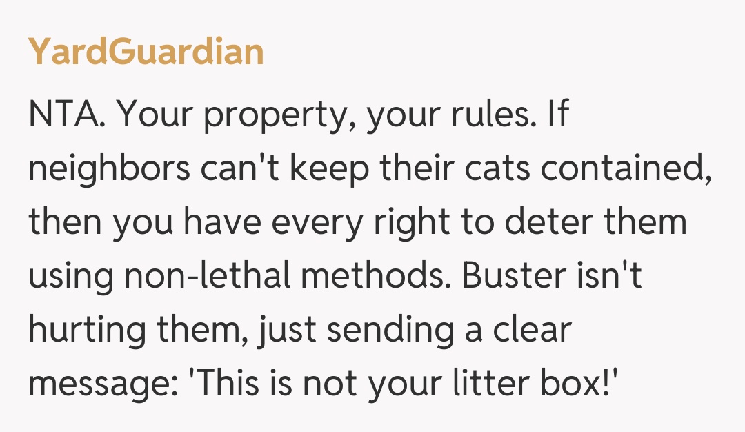 Comentariu de la YardGuardian
