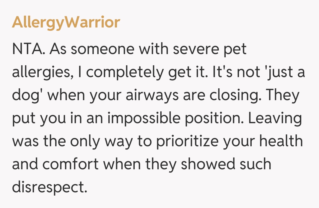 Comentariu de la AllergyWarrior