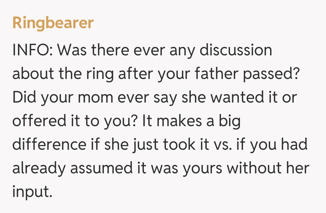 Comentariu de la Ringbearer