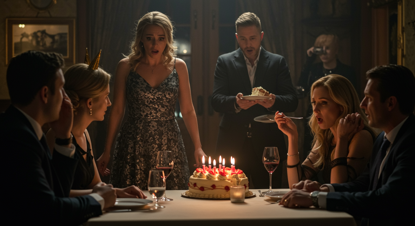 AITA for walking out of my own birthday dinner after my husband invited his ex and gave her the first slice of cake?