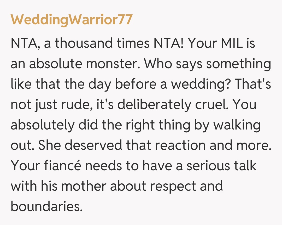 Comentariu de la WeddingWarrior77