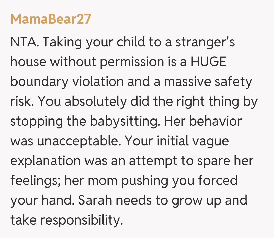 Comentariu de la MamaBear27