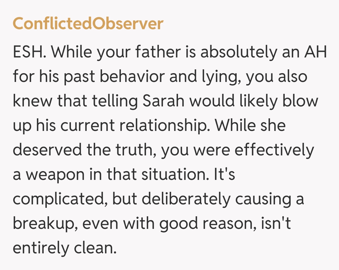 Comentariu de la ConflictedObserver