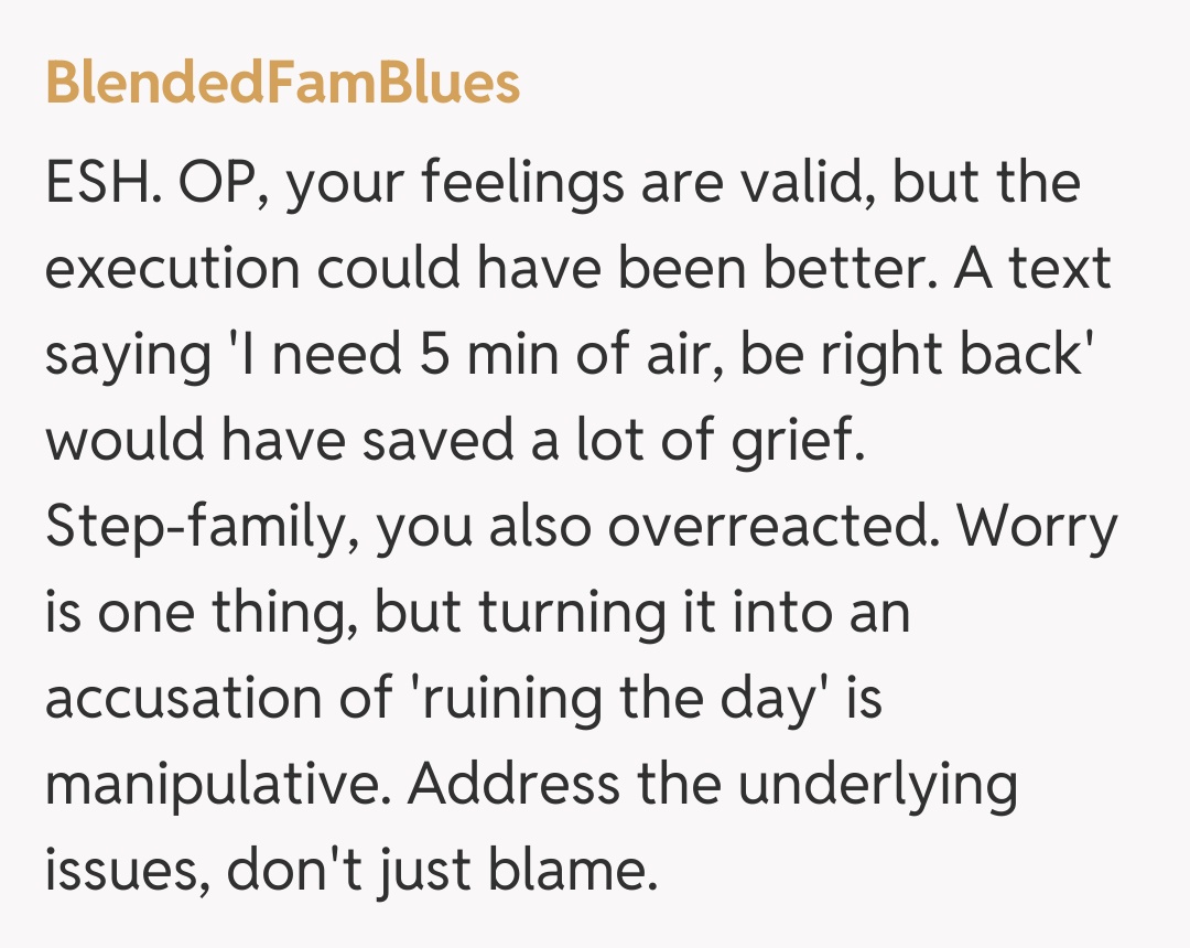 Comentariu de la BlendedFamBlues