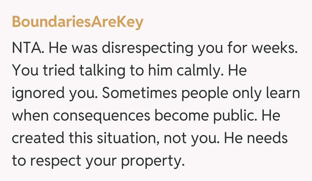 Comentariu de la BoundariesAreKey