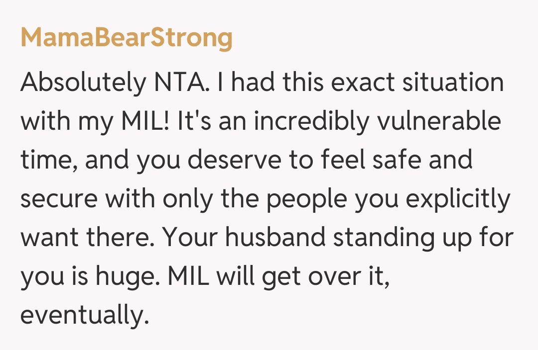 Comentariu de la MamaBearStrong