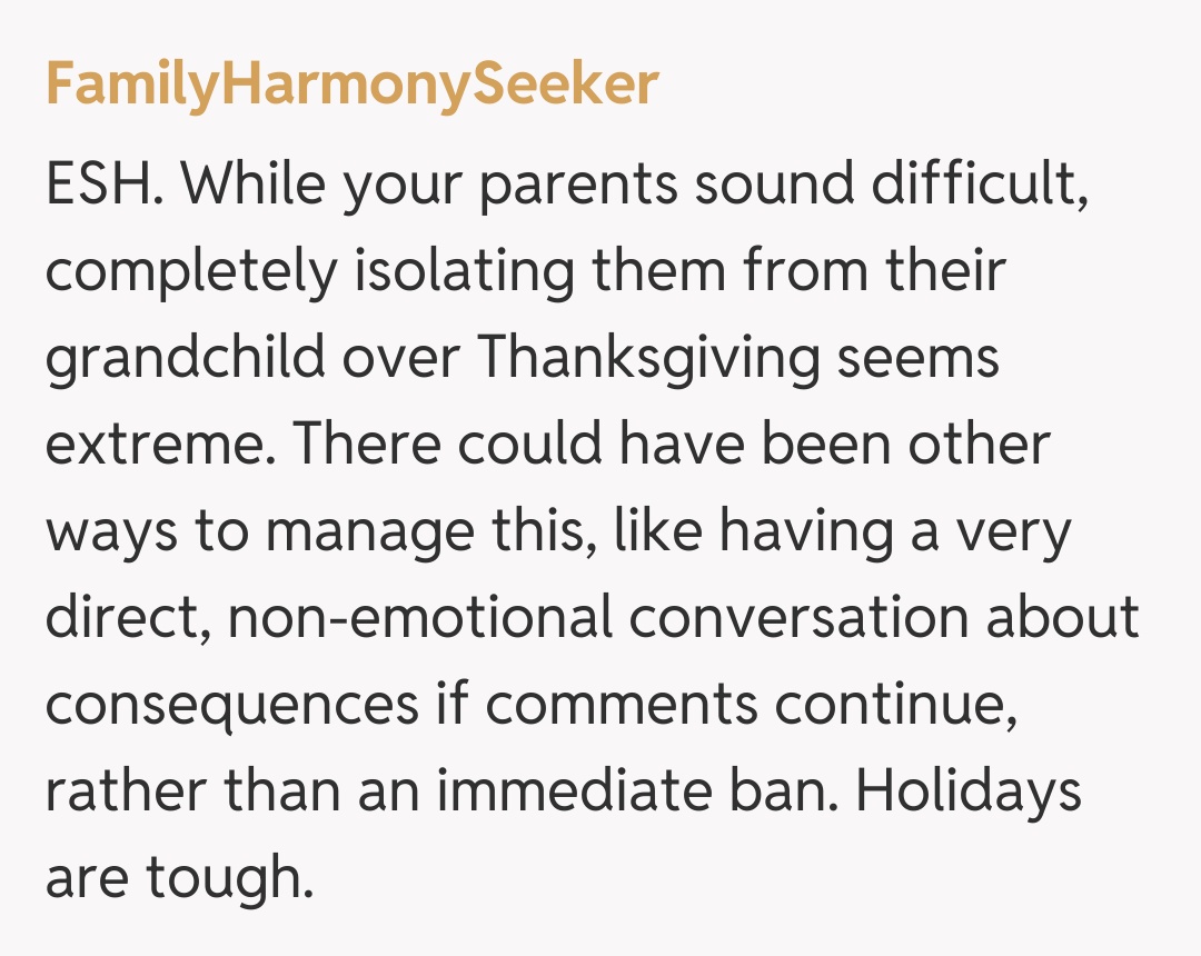 Comentariu de la FamilyHarmonySeeker