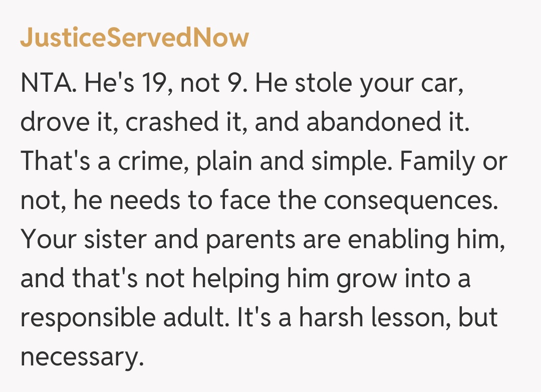 Comentariu de la JusticeServedNow