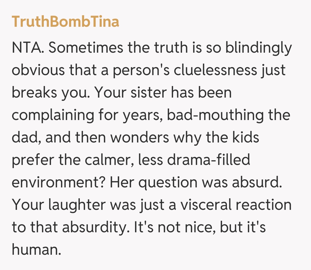 Comentariu de la TruthBombTina
