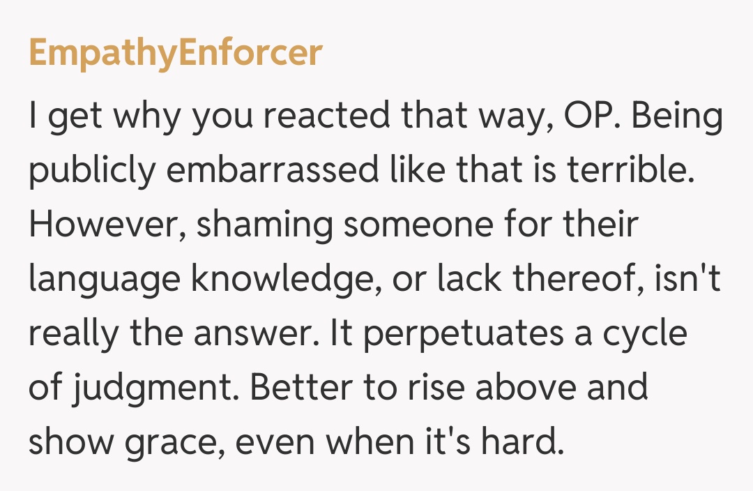 Comentariu de la EmpathyEnforcer