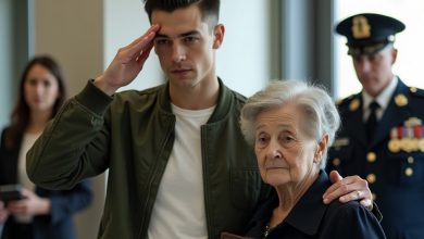 Photo of A Young Veteran Stood Beside A Widow At The Bank And Everything Changed When A Four Star General Arrived