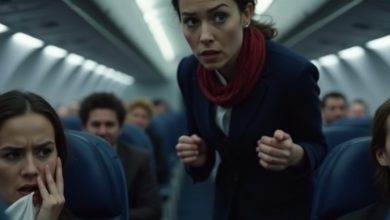 Photo of The Flight Attendant Slipped Me a Napkin Saying “Pretend You’re Sick” — Two Hours Later, I Finally Understood Why She Was Begging Me to Leave