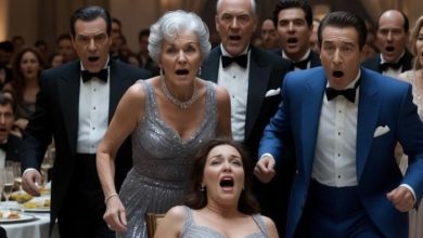 Photo of The Harrington estate sparkled under its tall crystal chandeliers, each one sending tiny stars of light across the enormous ballroom. Everything looked perfect—almost too perfect. Guests dressed in expensive outfits wandered from group to group, speaking in the polite, polished voices wealthy families seem to be born knowing how to use. Silver trays shone like mirrors, the champagne fizzed in tall glasses, and a small string quartet played soft music in a golden corner of the room, filling the air with elegant notes.