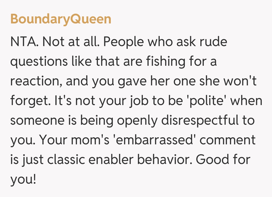 Comentariu de la BoundaryQueen