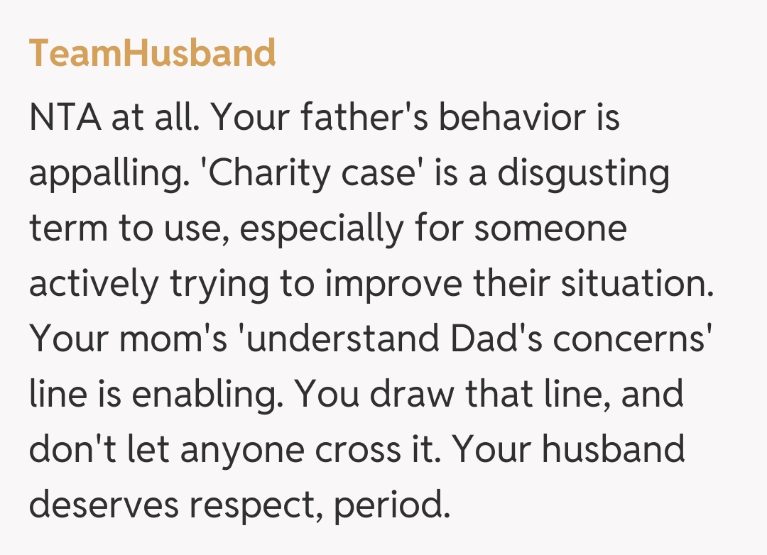 Comentariu de la TeamHusband