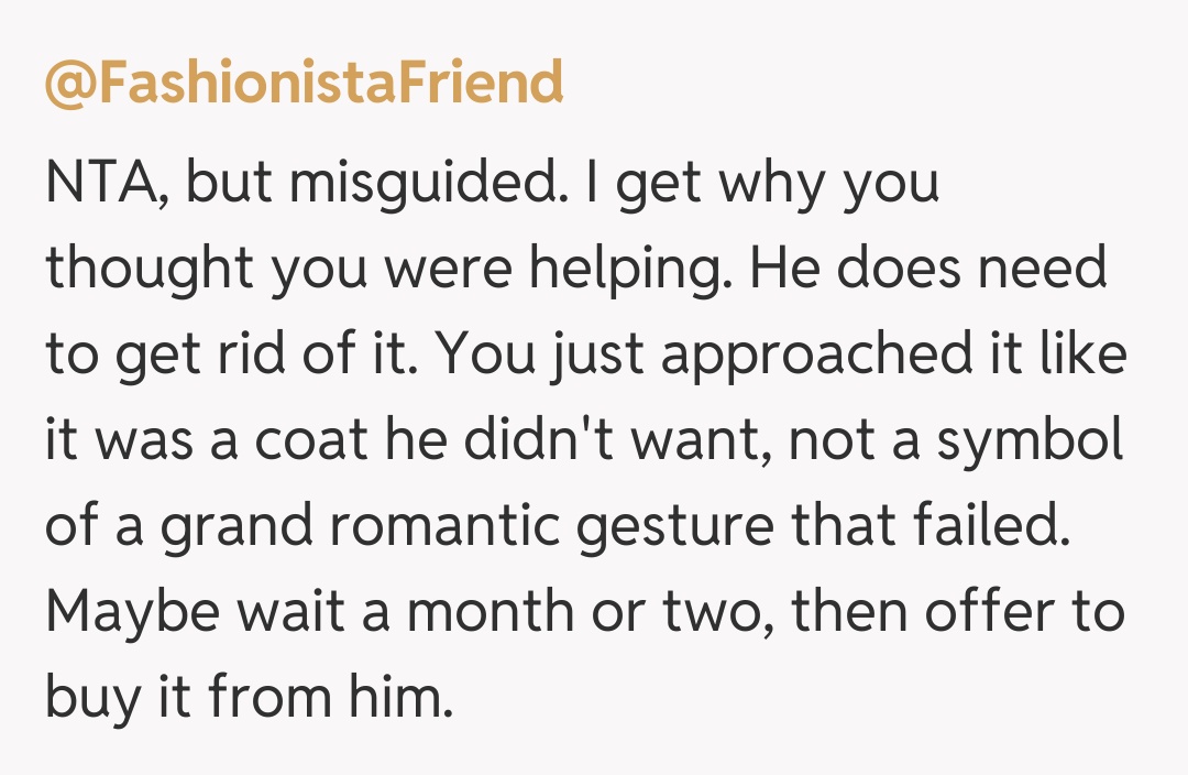 Comentariu de la @FashionistaFriend