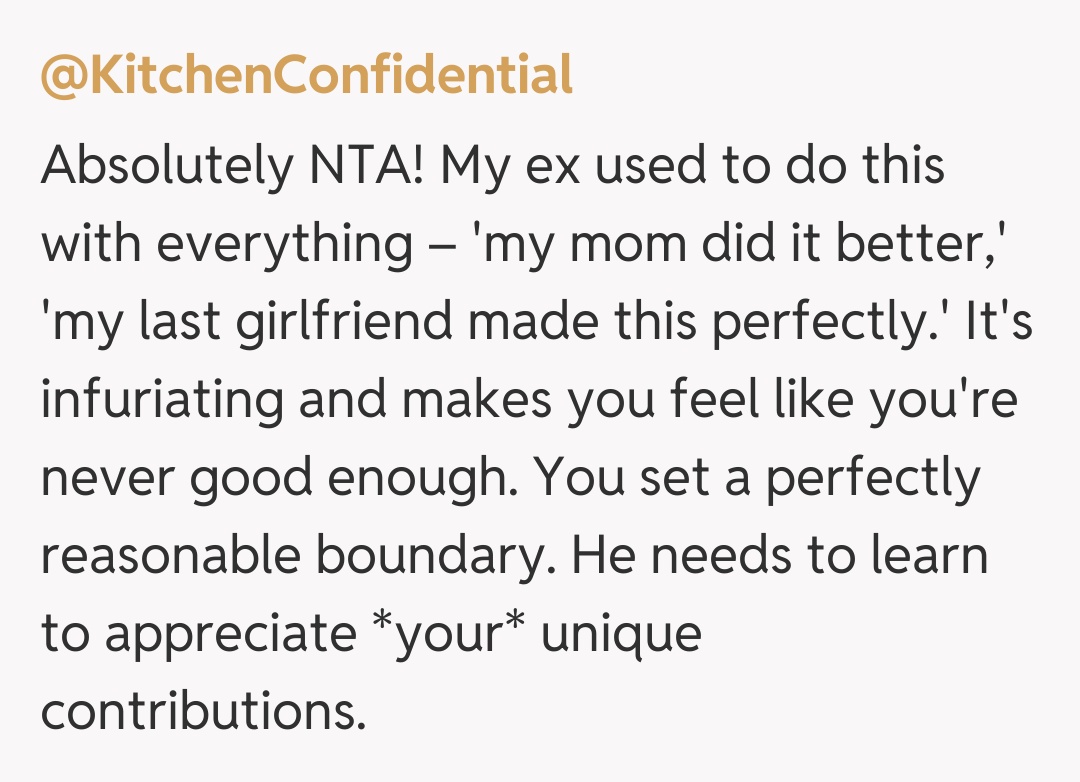 Comentariu de la @KitchenConfidential