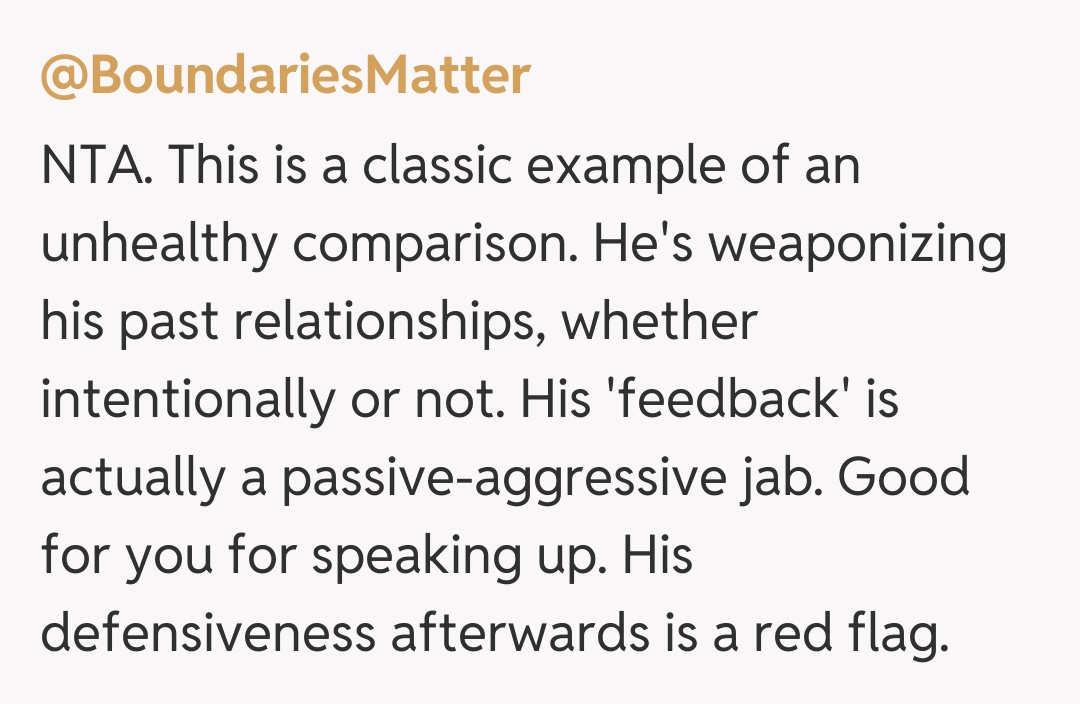 Comentariu de la @BoundariesMatter