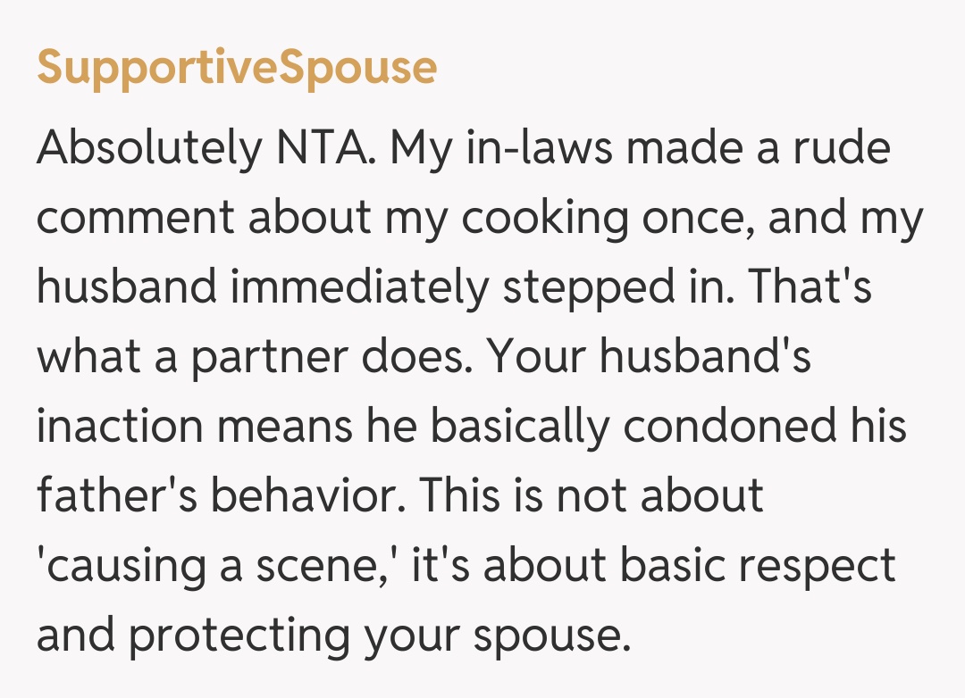 Comentariu de la SupportiveSpouse