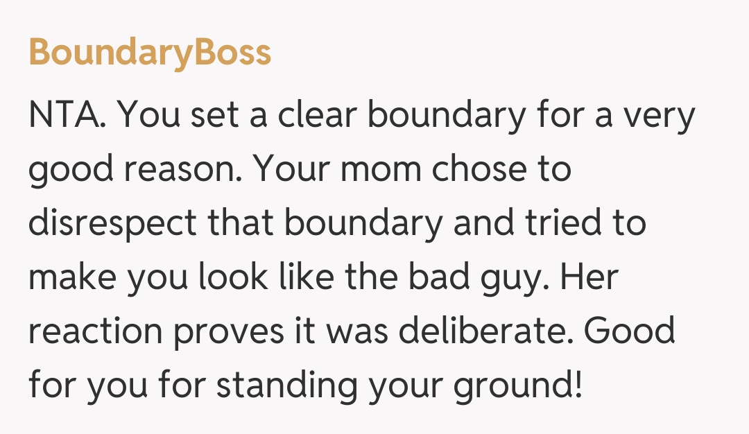 Comentariu de la BoundaryBoss