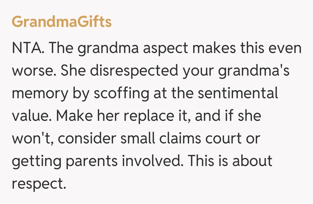 Comentariu de la GrandmaGifts