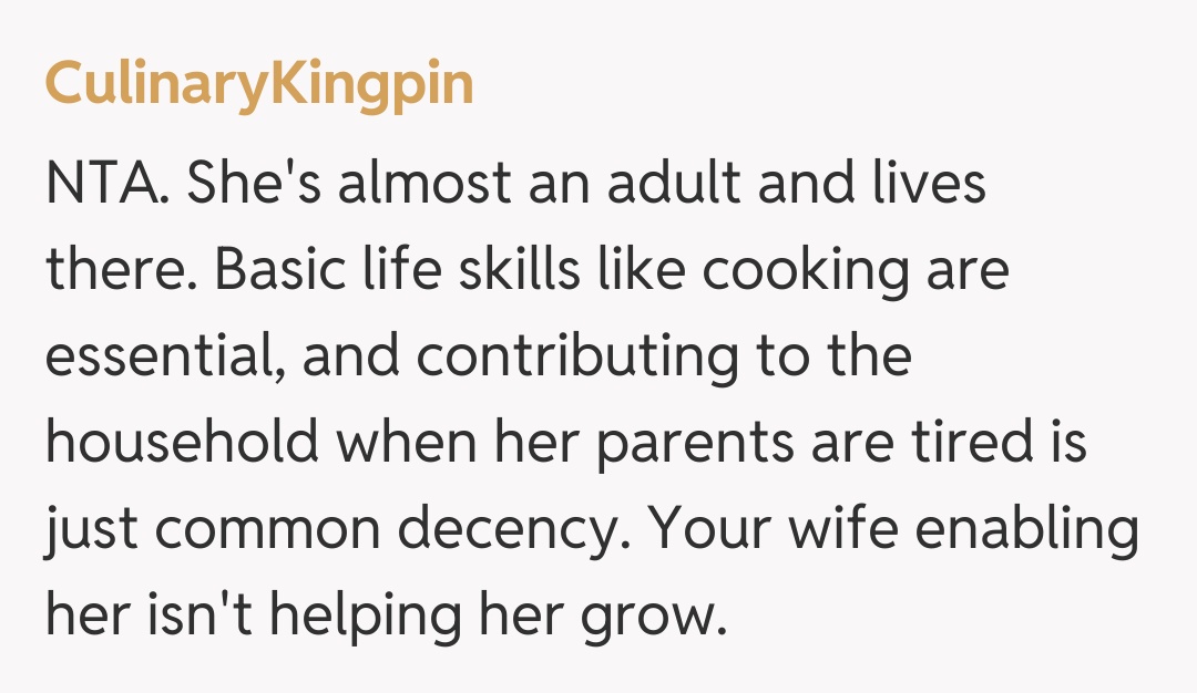 Comentariu de la CulinaryKingpin