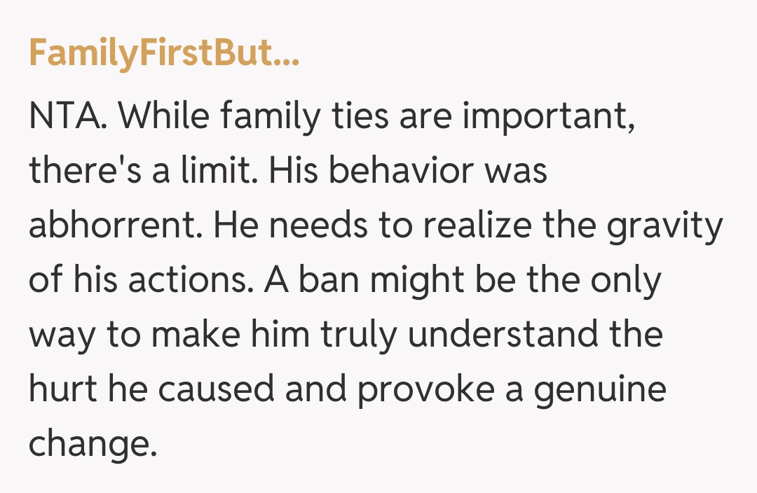 Comentariu de la FamilyFirstBut...