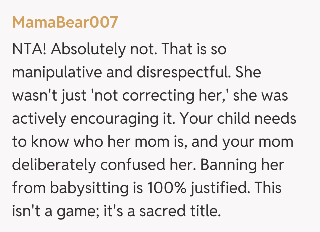 Comentariu de la MamaBear007