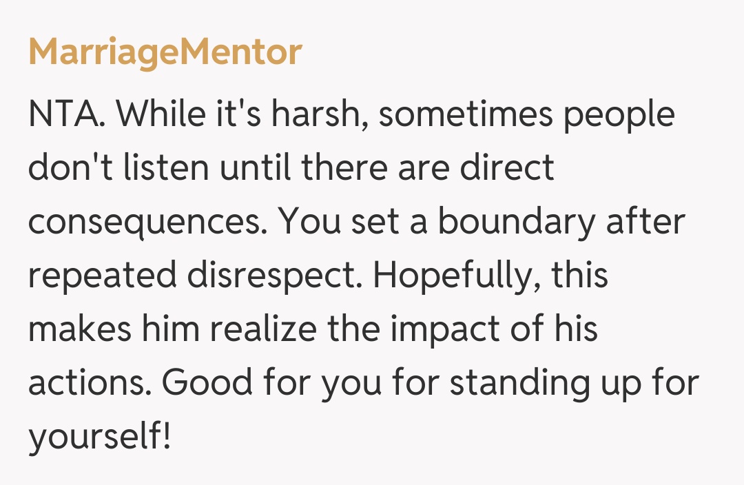 Comentariu de la MarriageMentor