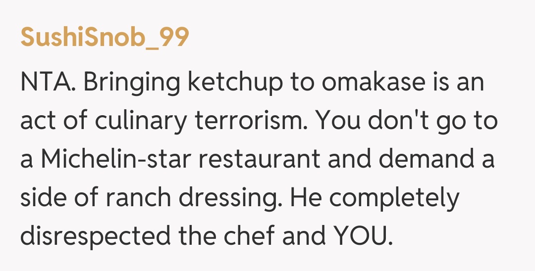 Comentariu de la SushiSnob_99