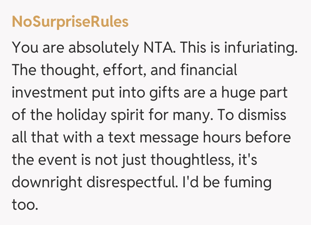 Comentariu de la NoSurpriseRules