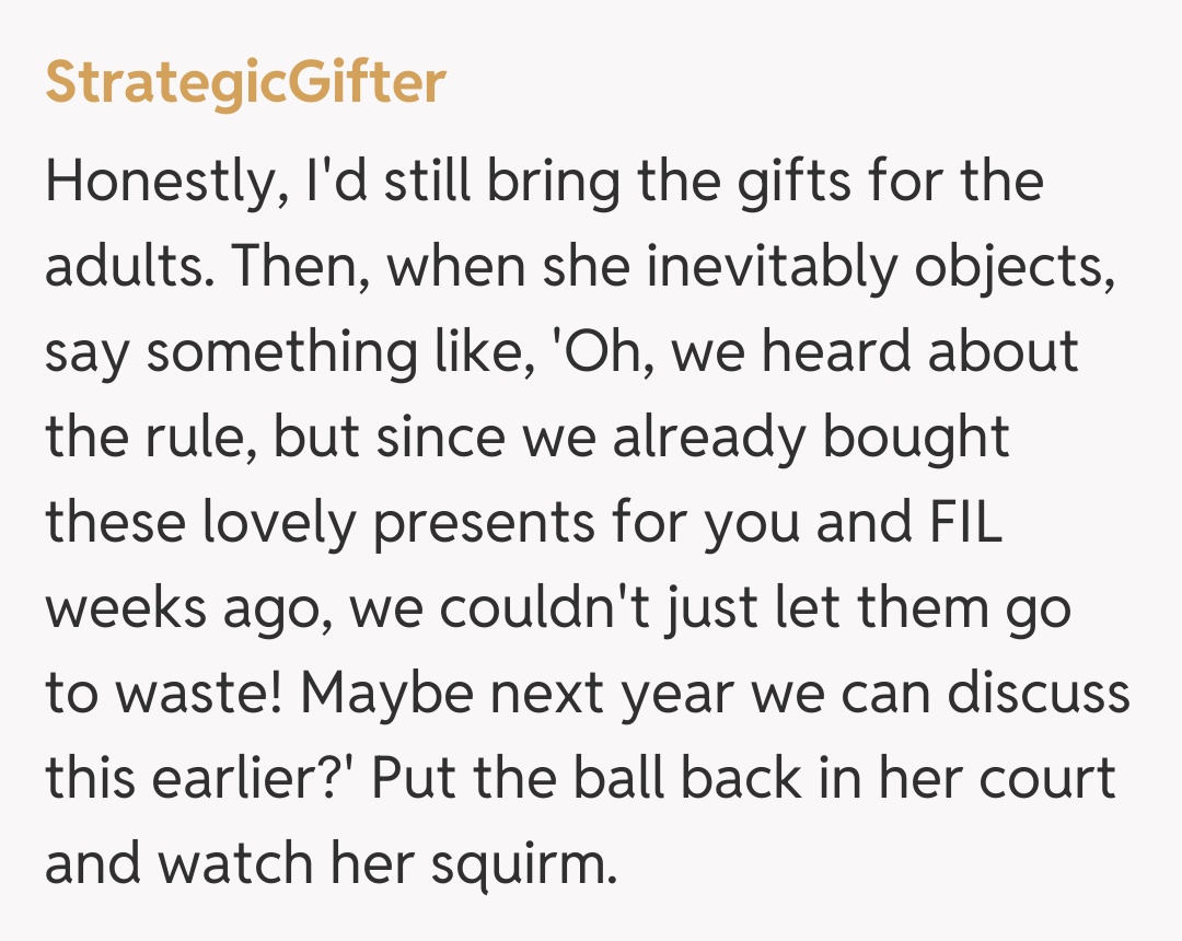 Comentariu de la StrategicGifter