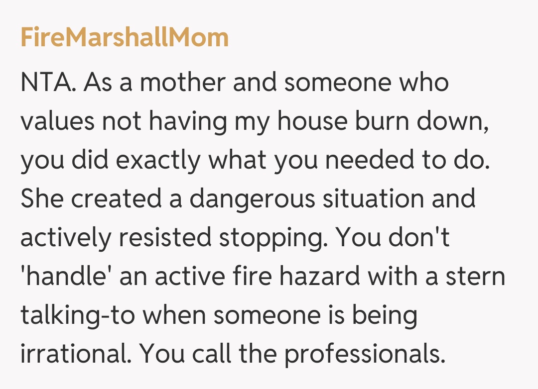 Comentariu de la FireMarshallMom