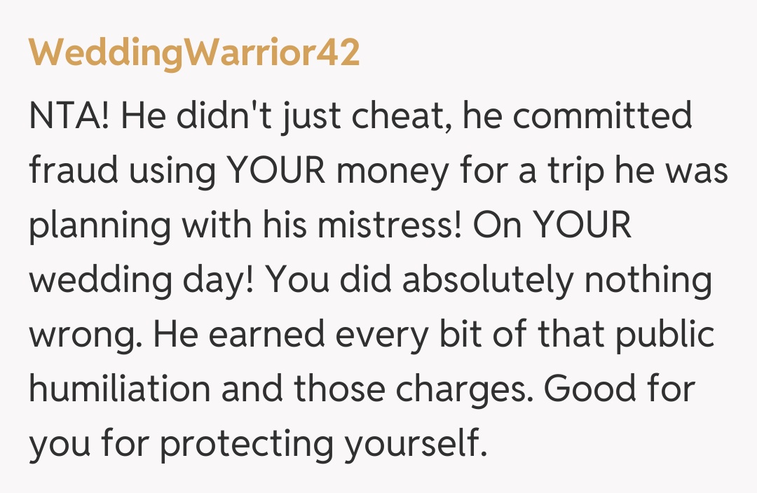 Comentariu de la WeddingWarrior42